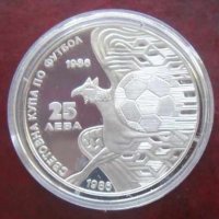 Сребърна монета 25 лева Световна купа по футбол Мексико 1986 г. / Грифон /, снимка 3 - Нумизматика и бонистика - 35232764