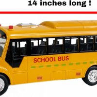  Училищен автобус с отварящи се врати, с LED и звуци, снимка 4 - Коли, камиони, мотори, писти - 43272951