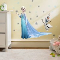 Стикер Elsa Frozen стикери за стена евтини Дисни момичешка стая 60х45см, снимка 1 - Декорация за дома - 35255558