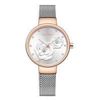 Дамски часовник Naviforce Crystal Watch, Златист / Сребрист, снимка 2 - Дамски - 40246365