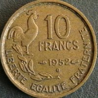 10 франка 1952 В, Франция, снимка 1 - Нумизматика и бонистика - 28432941
