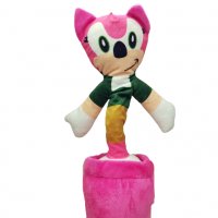 Играчка Sonic, Пееща, Танцуваща, USB зареждане, Розов, снимка 1 - Плюшени играчки - 37859795