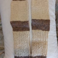 Ръчно плетени мъжки чорапи от вълна размер 43, снимка 2 - Мъжки чорапи - 39464577
