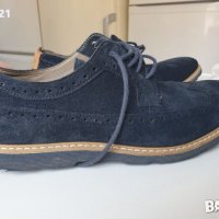 Clarks Gambeson Navy Suede мъжки обувки номер 42, снимка 5 - Официални обувки - 43532400