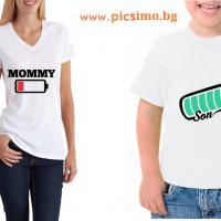 Комплект тениски "Майка и син", снимка 4 - Детски тениски и потници - 28623713