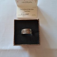 Сребърен пръстен-халка ръчна изработка , снимка 2 - Колиета, медальони, синджири - 43570896