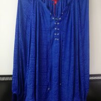 Риза -туника в кралско синьо, снимка 4 - Туники - 36994872