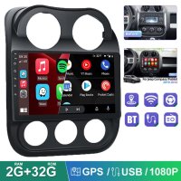 Мултимедия, Двоен дин, за Jeep Compass, 10" инча, Андроид, навигация, плеър, с Android, JEEP Patriot, снимка 1 - Аксесоари и консумативи - 43806772