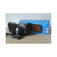 806 Настолен часовник с аларма, голям 1,8" LCD дисплей, Черен, снимка 12 - Други - 44010903