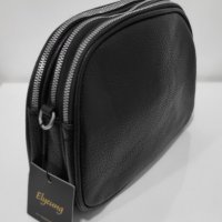Mалка дамска чанта в черен цвят с дълга дръжка, снимка 4 - Чанти - 43478200