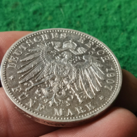 5 марки Отто Бавария сребро , снимка 6 - Нумизматика и бонистика - 44900761