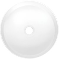 Бяла Кръгла Гранитна Мивка за Баня, Монтаж върху плот стояща Silia ф36, снимка 2 - Мивки - 43554751