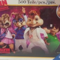 Пъзел 500 части на Алвин и чипоносковците (Alvin and the Chipmunks in film), снимка 1 - Игри и пъзели - 40266596