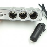 Троен разклонител за запалка за кола и USB, снимка 4 - Аксесоари и консумативи - 28384109