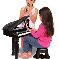 Играчка пиано със седалка и микрофон, снимка 2 - Музикални играчки - 43380984