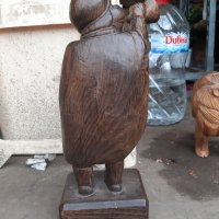 Дървена статуя на вестоносец, снимка 2 - Антикварни и старинни предмети - 32590954