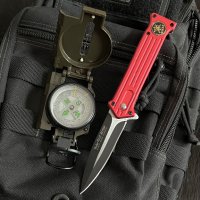 Сгъваем нож (flipper) във военен стил Linder Red Arrow. (337111), снимка 7 - Ножове - 42988969