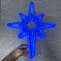 Светеща коледна LED звезда, снимка 4 - Лед осветление - 42974738