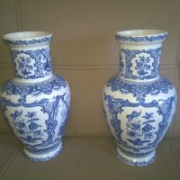 Комплект от две старинни порцеланови вази - ваза, снимка 2 - Антикварни и старинни предмети - 37629589
