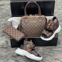 Дамска чанта портфейл и сандали Louis Vuitton код 115, снимка 1 - Сандали - 33606551