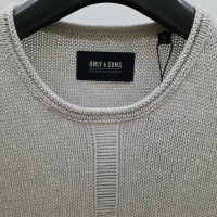 Oригинален мъжки пуловер "Only Sons", catmeal. Размери - S, M и XL ., снимка 1 - Пуловери - 38995845