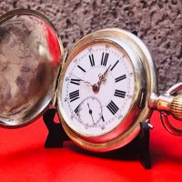Джобен часовник Голям сребърен джобен часовник от края на 19-ти век, снимка 9 - Джобни - 27214572
