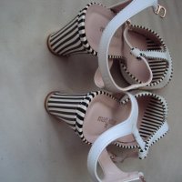 Лачени красиви сандали с ток на Мат-Стар, снимка 3 - Сандали - 26821720