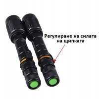 Мощен акумулаторен метален CREE LED T6 фенер със зуум функция, снимка 5 - Къмпинг осветление - 32844187