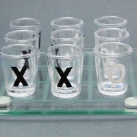 Стъклен морски шах "за напиване", снимка 1 - Шах и табла - 40032621