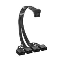 1stPlayer удължителен кабел Custom Sleeved Modding Cable Black - 4 x PCIe 8-pin to 12VHPWR - FM4, снимка 3 - Кабели и адаптери - 43435687