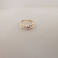 Златен дамски пръстен с циркони 7, снимка 6 - Пръстени - 43951994