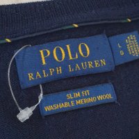 POLO Ralph Lauren Merino Wool Slim Fit  Mens Size L  ОРИГИНАЛ! Мъжки тънък Вълнен Пуловер!, снимка 12 - Пуловери - 43777351