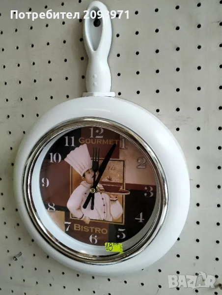 стенен часовник под формата на тиган, снимка 1