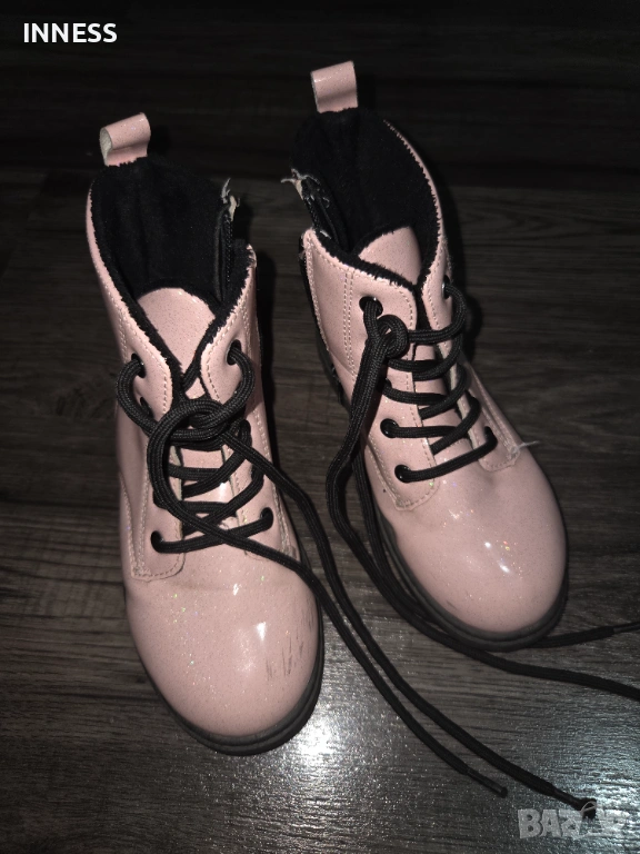 Розови Боти с блестящ ефект., снимка 1