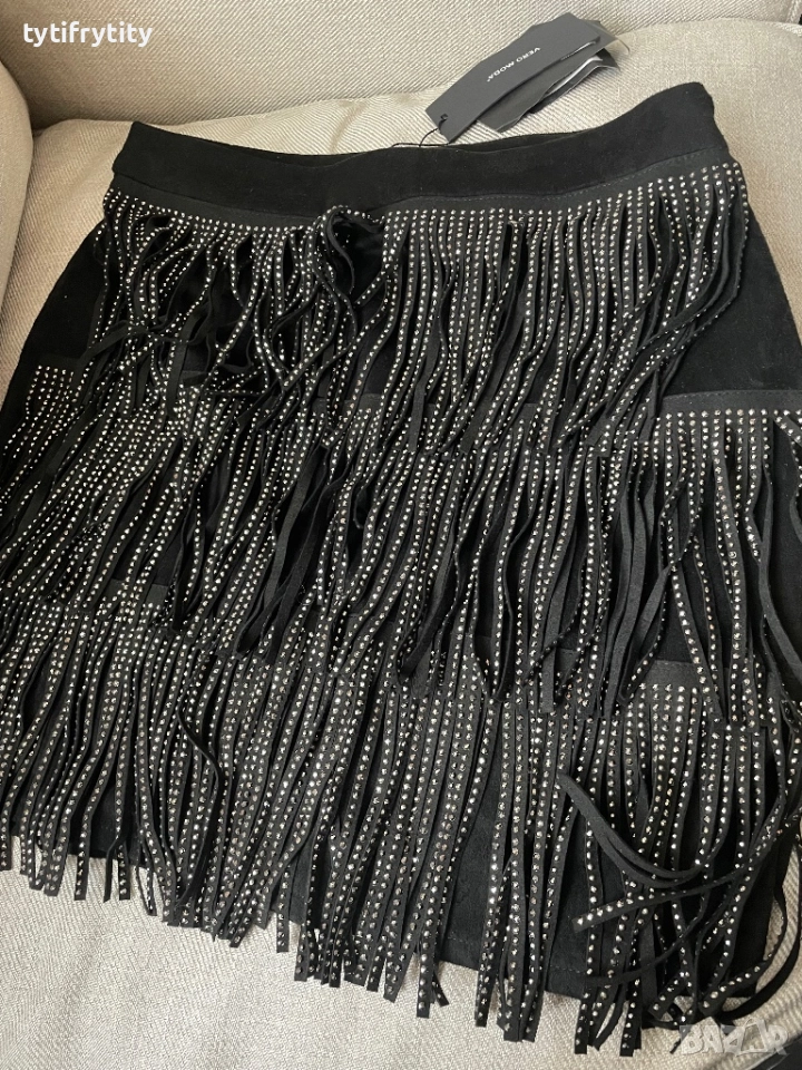 Къса пола с ресни Vero Moda-S, снимка 1