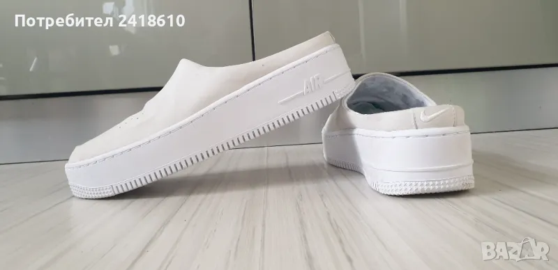 Nike Air Force White UK 7 US 9.5 Size 41 /26.5см НОВО! ОРИГИНАЛ! Дамски Чехли- ест кожа., снимка 1