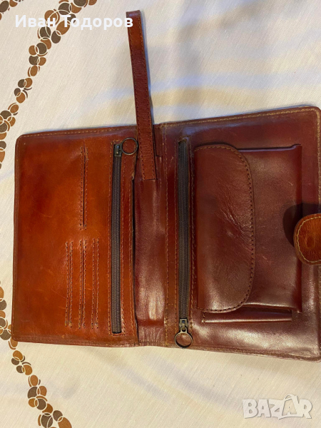 Мъжка борсалина, телешки бокс, кафява, снимка 1