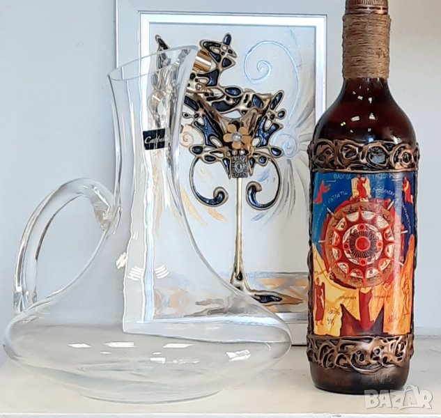 Бутилка с икона Колелото на живота и декантер 1,5 л., снимка 1