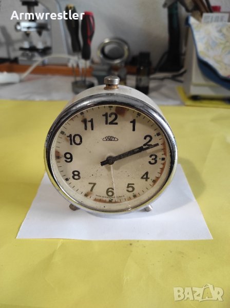 Стар Механичен Часовник Будилник Prim Чехословакия , снимка 1