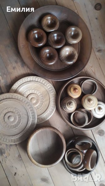 Ръчно правени дървени чинии и купи, снимка 1