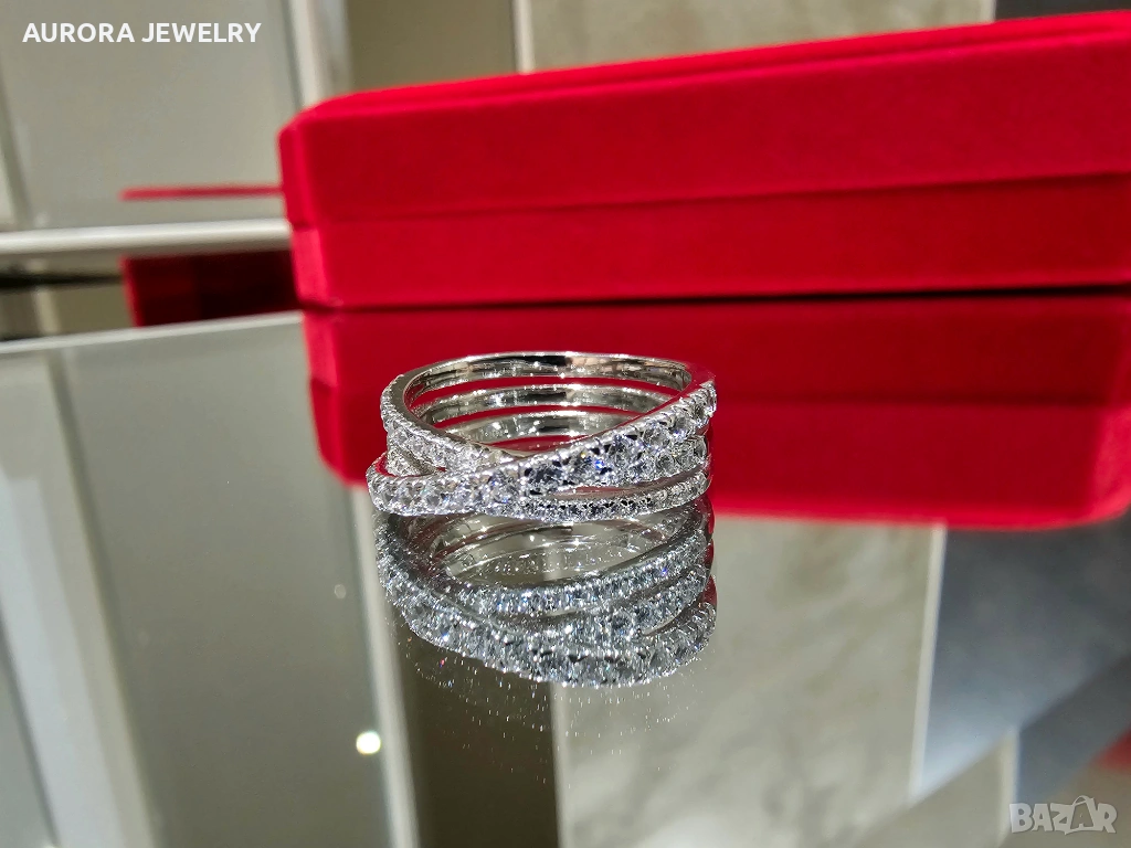 CARTIER Etincelle de Cartier Silver Paved Diamonds Дамски Пръстен, снимка 1