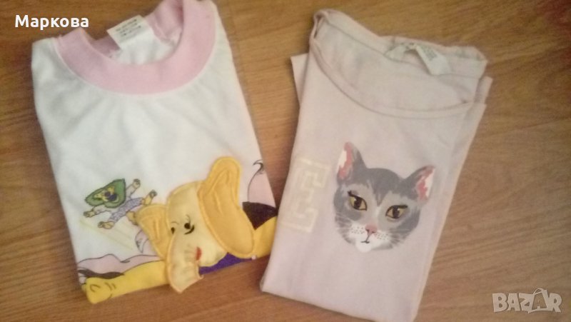 Две памучни блузки за момиченце, снимка 1