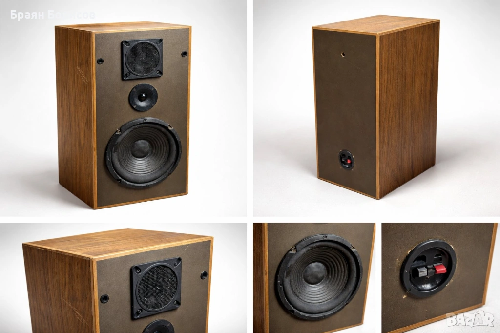 Винтидж 3-лентова колона – дървен корпус, реално състояние, снимка 1