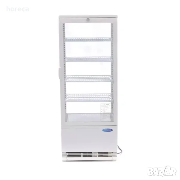 Хладилна витрина за сладкиши, 0° до + 12° - 98 литра - Цвят - Бял, снимка 1