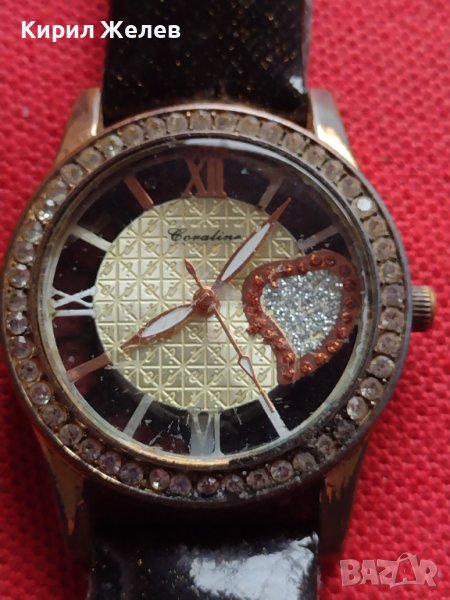 ДАМСКИ ЧАСОВНИК GORALINO КРАСИВ МОДЕЛ С КРИСТАЛИ СВАРОВСКИ КОЖЕНА КАИШКА 33276, снимка 1