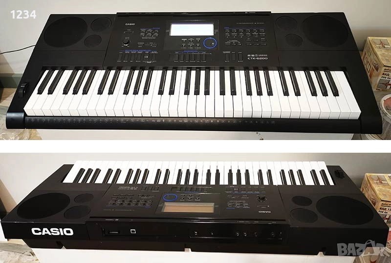 Синтезатор клавир CASIO CTK-6200 с динамична клавиатура и USB порт 5 октави, снимка 1