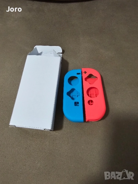 Комплект от 2 защитни калъфа за джойстик Nintendo Switch, червен/син, снимка 1