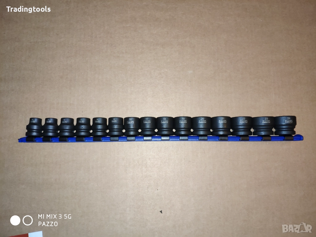 CARLYLE NAPA 15броя 1/2 impact stubby profile къси Шестостенни качествени вложки камъни, снимка 1