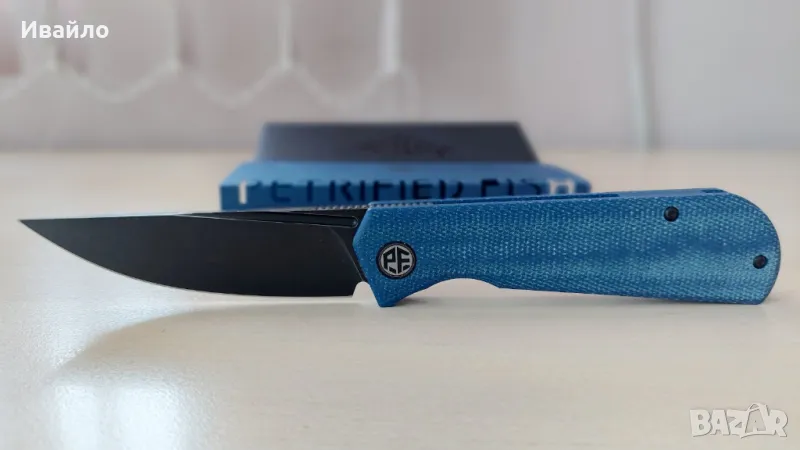 Страхотен сгъваем нож Petrified Fish PFP07, K110, микарта, снимка 1