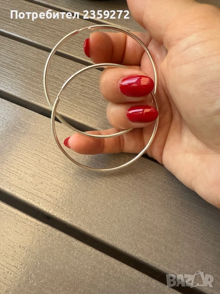 Сребърни обеци, снимка 1